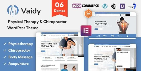Vaidy – Physical Therapy & Chiropractor WordPress Theme