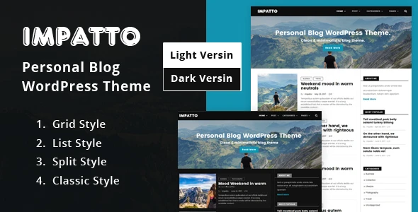 Impatto – Personal Blog WordPress Theme.