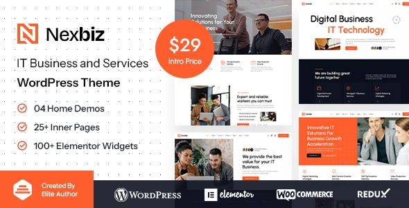 Nexbiz – IT Business and Services WordPress Theme