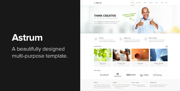 Astrum – Responsive Multi-Purpose HTML Template