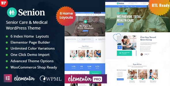 Senion – Senior Care WordPress Theme