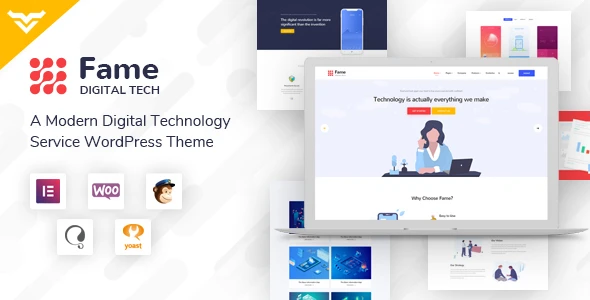 Fame – Digital Technology/Service WordPress Theme