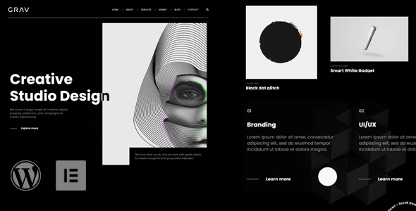 GRAV – Creative Portfolio WordPress Theme