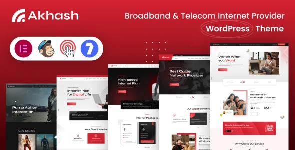 Akhash – Broadband & Internet Services Provider WordPress Theme